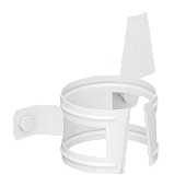 Держатель трубы D100 (на дерево) ПЛД-02-9010 Чистый белый-0.6 (фото)