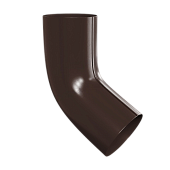 Колено трубы D100 ПЛД-02-0,6 коричн. 8017 (фото)