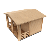 Баня 14 (Комфорт) - брус 44 мм (фото)