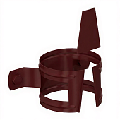 Держатель трубы D100 на дерево ПЛД-02 коричн. 8017 (фото)