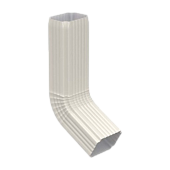 Труба водост с коленом 76*102*1000 (ПЛ-02-9010-ОН) (фото)