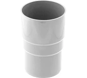 Соединитель водосточной трубы 110мм белый (фото)