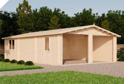 Гараж 49 (Комфорт) - брус 44 мм (фото)