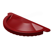 Заглушка желоба D125 (ПЛД-02-Р363-0,6) вишня (фото)